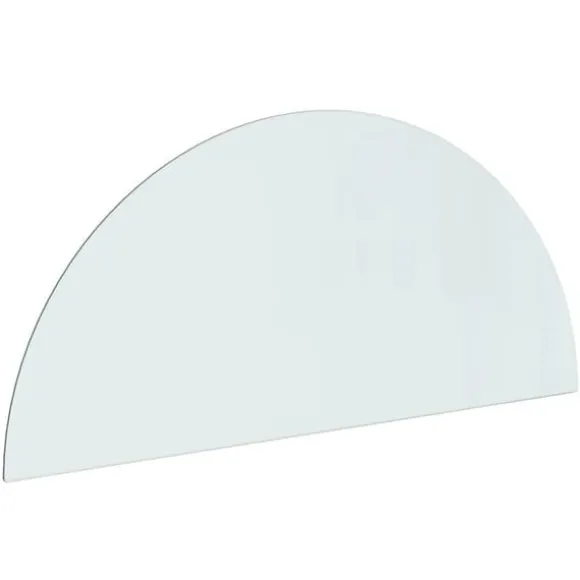 The Living Store glasplade til pejs 1200x500 mm halvrund - Glas