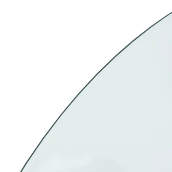 The Living Store glasplade til pejs 1200x500 mm halvrund - Glas