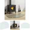 The Living Store glasplade til pejs 80x50 cm - Glas