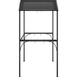 The Living Store grillpavillon med sidehylder 220x115x230 cm stål antracitgrå - Festtelte & havepavilloner