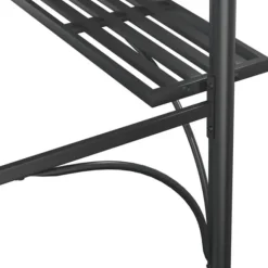 The Living Store grillpavillon med sidehylder 220x115x230 cm stål antracitgrå - Festtelte & havepavilloner