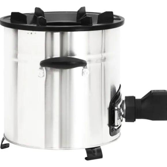 The Living Store grydekomfur m. USB-ventilator 35,5x26x28 cm rustfrit stål sølv - Ildsteder