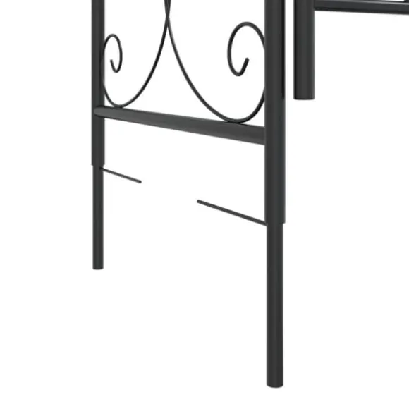 The Living Store havebue med låge 108x45x235 cm stål sort - Havebuer, espalierer & pergolaer