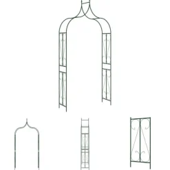 The Living Store havebue 120x38x258 cm jern mørkegrøn - Havebuer, espalierer & pergolaer