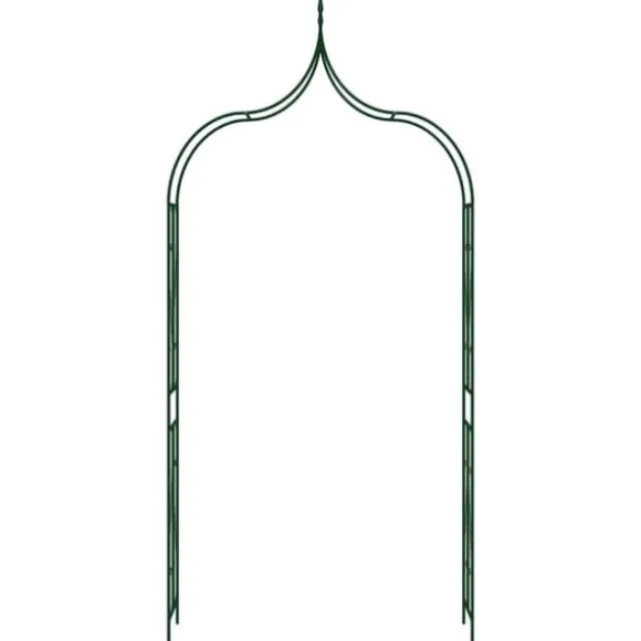 The Living Store havebue 120x38x258 cm jern mørkegrøn - Havebuer, espalierer & pergolaer