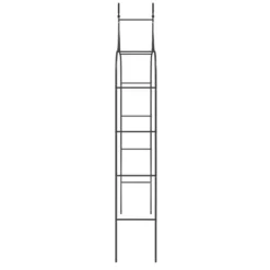The Living Store havebuer 2 stk. 120x38x260 cm stål sort - Havebuer, espalierer & pergolaer