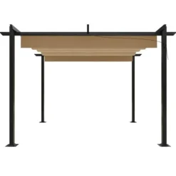 The Living Store havepavillon med sammenrulleligt tag 3x3 m gråbrun - Festtelte & havepavilloner
