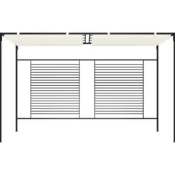 The Living Store havepavillon med udtrækkeligt tag 3x4x2,3 m 180 g/m² creme - Festtelte & havepavilloner