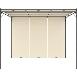 The Living Store havepavillon med gardin 3x3x2,25m cremefarvet - Festtelte & havepavilloner