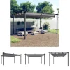 The Living Store havepavillon med sammenrulleligt tag 4x3 m antracitgrå - Festtelte & havepavilloner