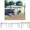 The Living Store havepavillon med sammenrulleligt tag 4x3 m cremefarvet - Festtelte & havepavilloner