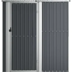 The Living Store haveskur 180,5x97x209,5 galvaniseret stål antracitgrå - Skure & Redskabsskure