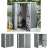 The Living Store haveskur 180,5x97x209,5 galvaniseret stål grå - Skure & Redskabsskure