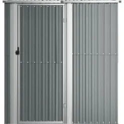The Living Store haveskur 180,5x97x209,5 galvaniseret stål grå - Skure & Redskabsskure