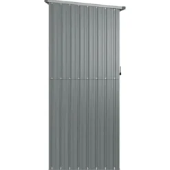 The Living Store haveskur 180,5x97x209,5 galvaniseret stål grå - Skure & Redskabsskure