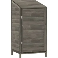 The Living Store haveskur 55x52x112 cm massivt grantræ antracitgrå - Skure & Redskabsskure