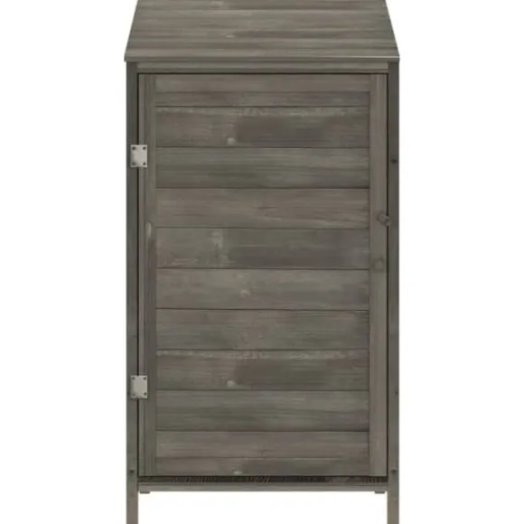 The Living Store haveskur 55x52x112 cm massivt grantræ antracitgrå - Skure & Redskabsskure