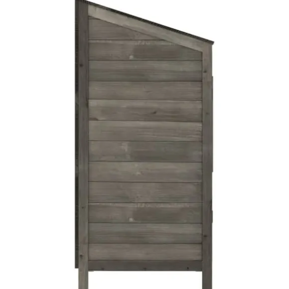 The Living Store haveskur 55x52x112 cm massivt grantræ antracitgrå - Skure & Redskabsskure
