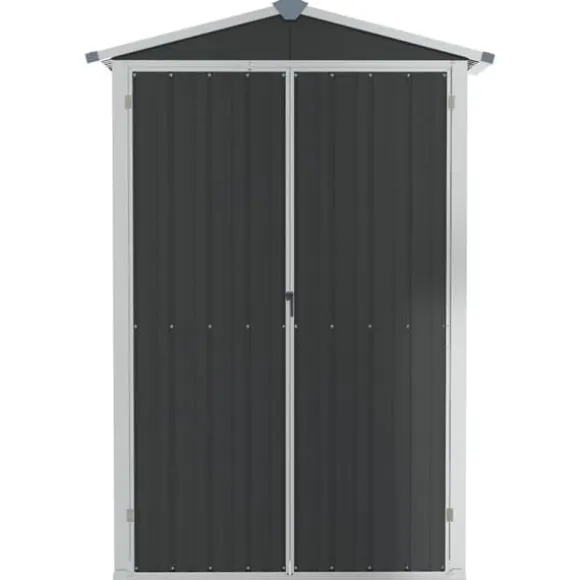 The Living Store haveskur 116x45x175 cm galvaniseret stål antracitgrå - Skure & Redskabsskure