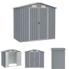 The Living Store haveskur 205x129x183 cm galvaniseret stål grå - Skure & Redskabsskure