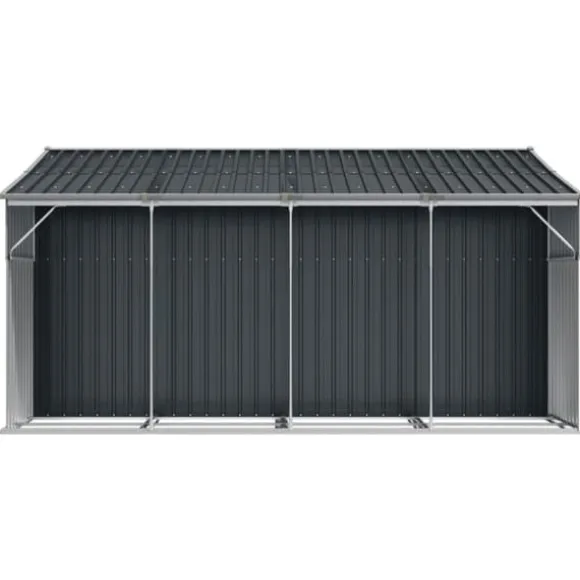 The Living Store haveskur 191x555x198 cm galvaniseret stål antracitgrå - Skure & Redskabsskure