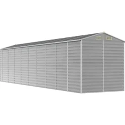 The Living Store haveskur 191x810x198 cm galvaniseret stål lysegrå - Skure & Redskabsskure