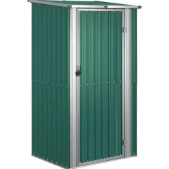 The Living Store haveskur 118,5x97x209,5 galvaniseret stål grøn - Skure & Redskabsskure