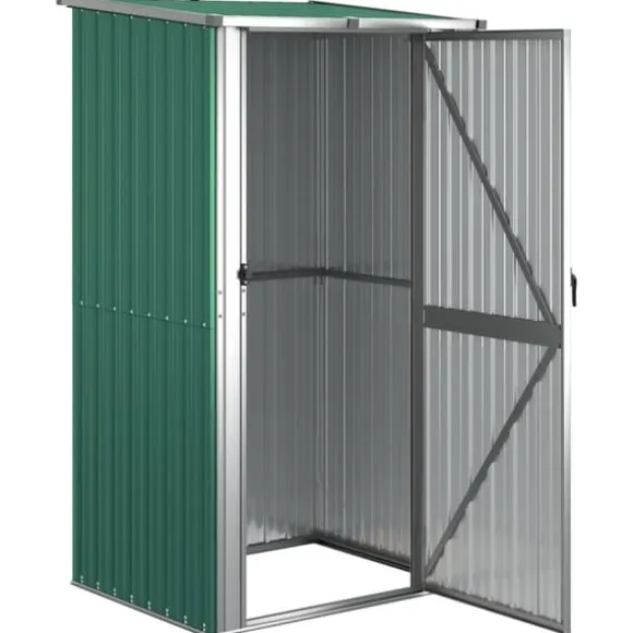 The Living Store haveskur 118,5x97x209,5 galvaniseret stål grøn - Skure & Redskabsskure