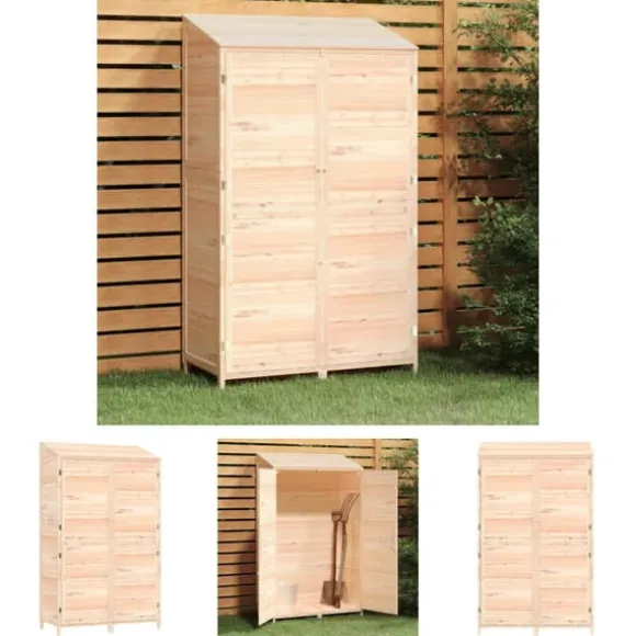 The Living Store haveskur 102x52x174,5 cm massivt grantræ - Skure & Redskabsskure