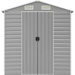 The Living Store haveskur 191x215x198 cm galvaniseret stål lysegrå - Skure & Redskabsskure