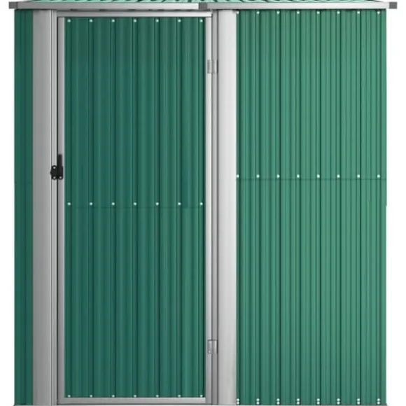 The Living Store haveskur 180,5x97x209,5 galvaniseret stål grøn - Skure & Redskabsskure