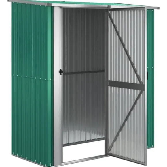 The Living Store haveskur 180,5x97x209,5 galvaniseret stål grøn - Skure & Redskabsskure