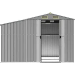 The Living Store haveskur 277x192,5x179 cm galvaniseret stål grå - Skure & Redskabsskure