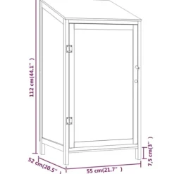 The Living Store haveskur 55x52x112 cm massivt grantræ brun - Skure & Redskabsskure