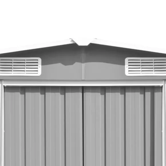 The Living Store haveskur 257x990x181 cm galvaniseret stål grå - Skure & Redskabsskure