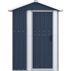 The Living Store haveskur 126x97,5x177 cm galvaniseret stål antracitgrå - Skure & Redskabsskure