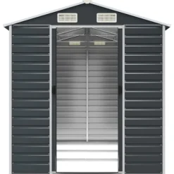 The Living Store haveskur 191x300x198 cm galvaniseret stål antracitgrå - Skure & Redskabsskure