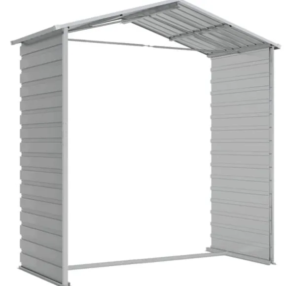 The Living Store haveskur 191x130x198 cm galvaniseret stål lysegrå - Skure & Redskabsskure