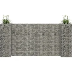 The Living Store H-formet gabion-plantekasse 260x40x120 cm stål - Plantekrukker