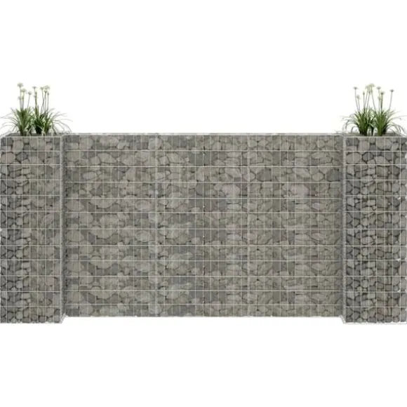 The Living Store H-formet gabion-plantekasse 260x40x120 cm stål - Plantekrukker