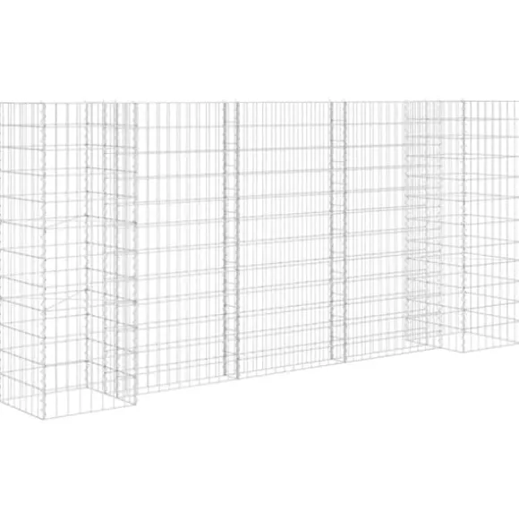 The Living Store H-formet gabion-plantekasse 260x40x120 cm stål - Plantekrukker