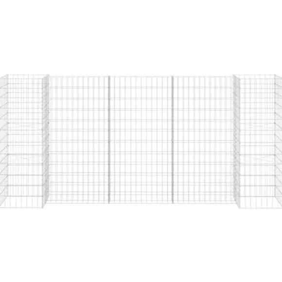 The Living Store H-formet gabion-plantekasse 260x40x120 cm stål - Plantekrukker