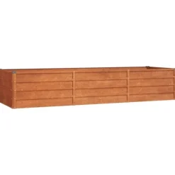 The Living Store højbed 240x80x45 cm cortenstål rustfarvet - Plantekrukker