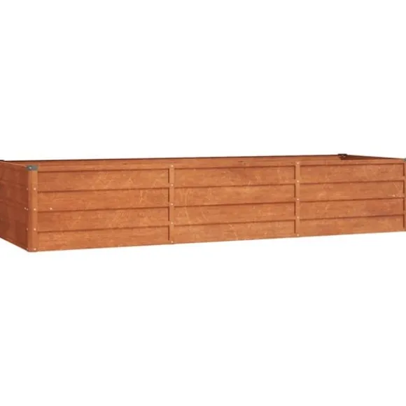 The Living Store højbed 240x80x45 cm cortenstål rustfarvet - Plantekrukker
