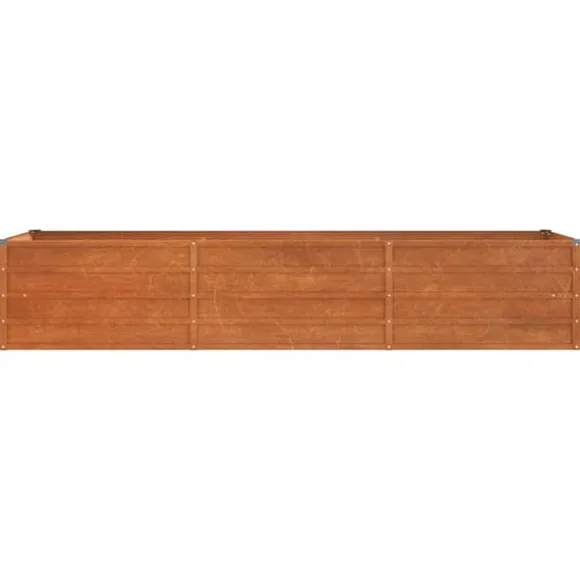 The Living Store højbed 240x80x45 cm cortenstål rustfarvet - Plantekrukker