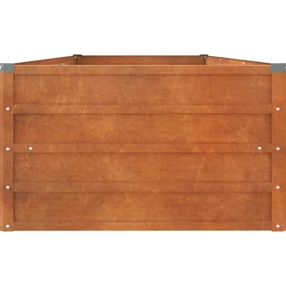 The Living Store højbed 240x80x45 cm cortenstål rustfarvet - Plantekrukker