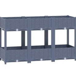 The Living Store højbed 120x40x71 cm polypropylen - Plantekrukker