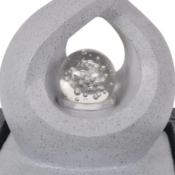The Living Store indendørs fontæne med LED-lys polyresin - Fontæner