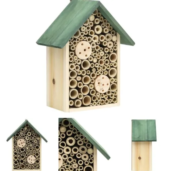 The Living Store insekthotel 2 stk. 23x14x29 cm fyrretræ - Huse til sommerfugle