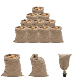The Living Store jutesække 10 stk. 60x105 cm 100 % jute 220 g/m2 - Kufferter & tasker